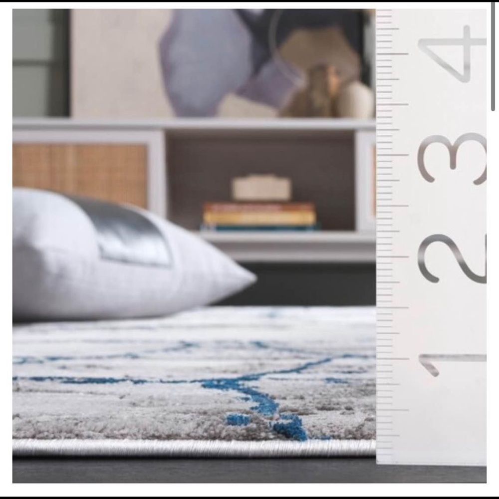 Blue & Gray Area Rug - Picture 5 of 8